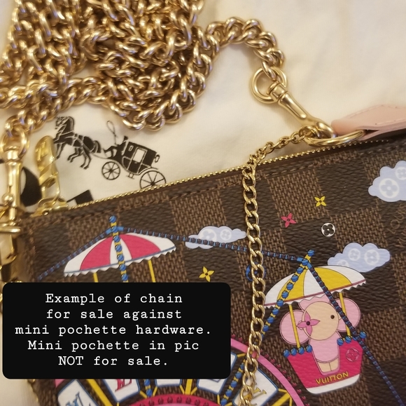 Coach Dinky Chain Strap in Light Gold - Picture 10 of 11